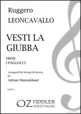 Vesti la giubba Orchestra sheet music cover